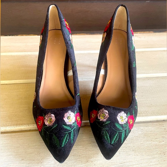 a new day Floral Black Heels, Size 10 Women’s - Picture 7 of 7